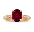 Fluted Ruby Ring, 3.08 carats