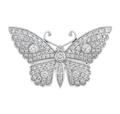 Diamond Butterfly Brooch, 3.14 carats