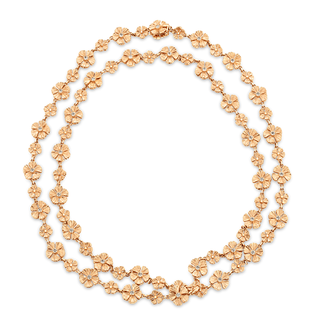Rose Gold Flower Necklace