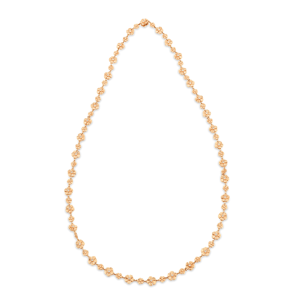 Rose Gold Flower Necklace