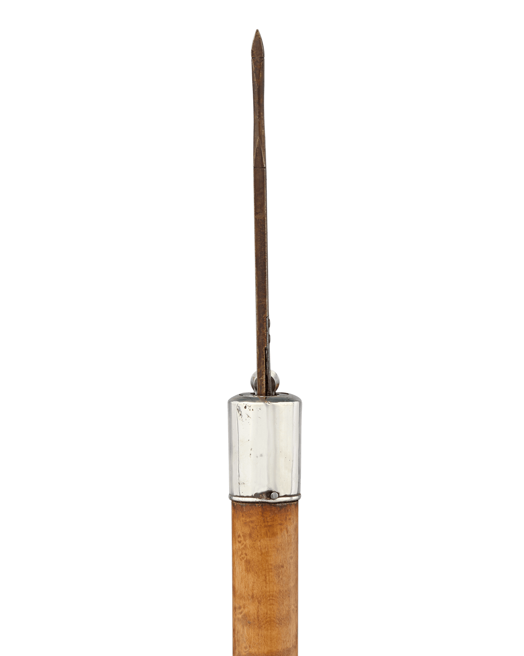 19th-century Silver Dagger Cane