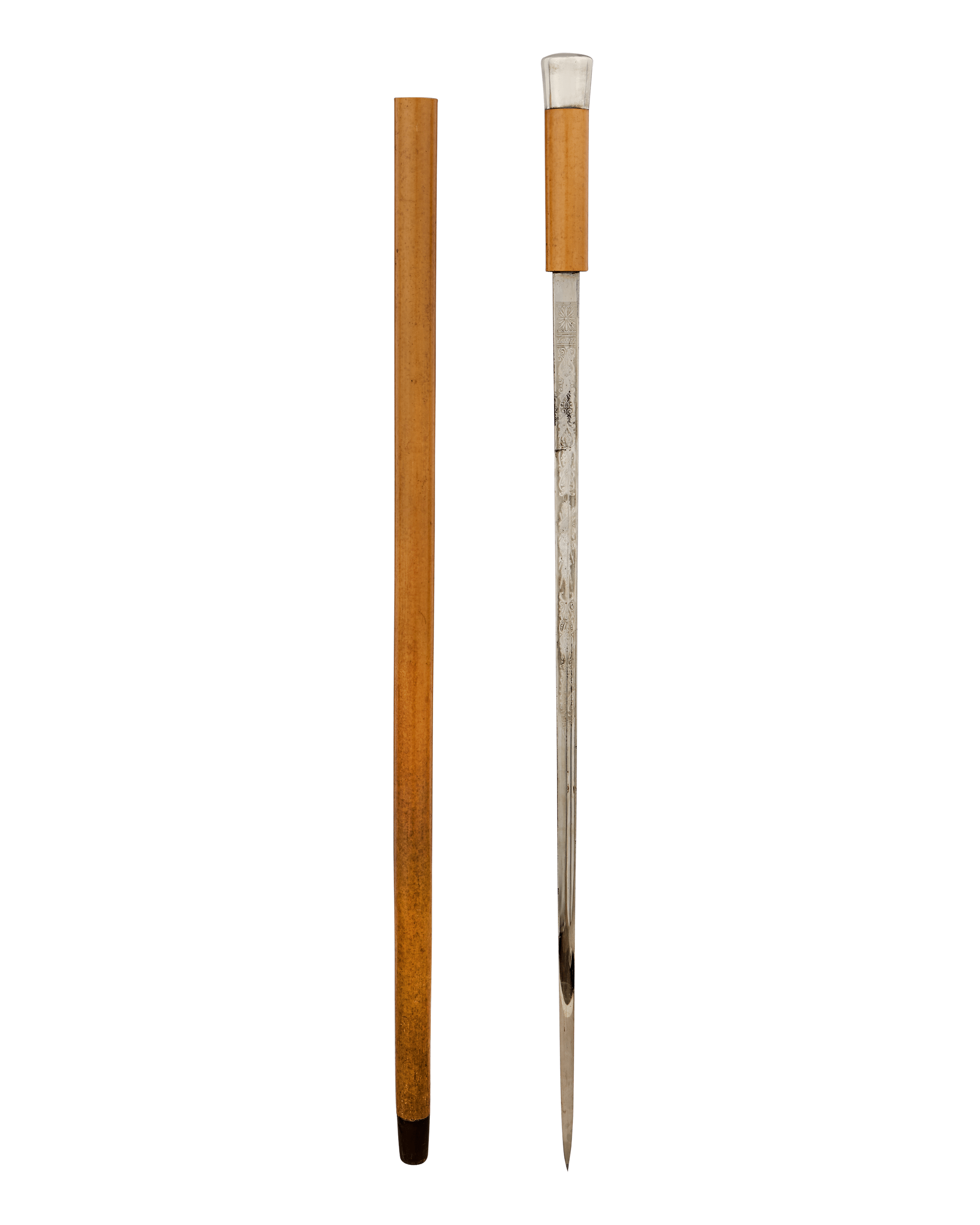 Sterling Knob Toledo Sword Cane