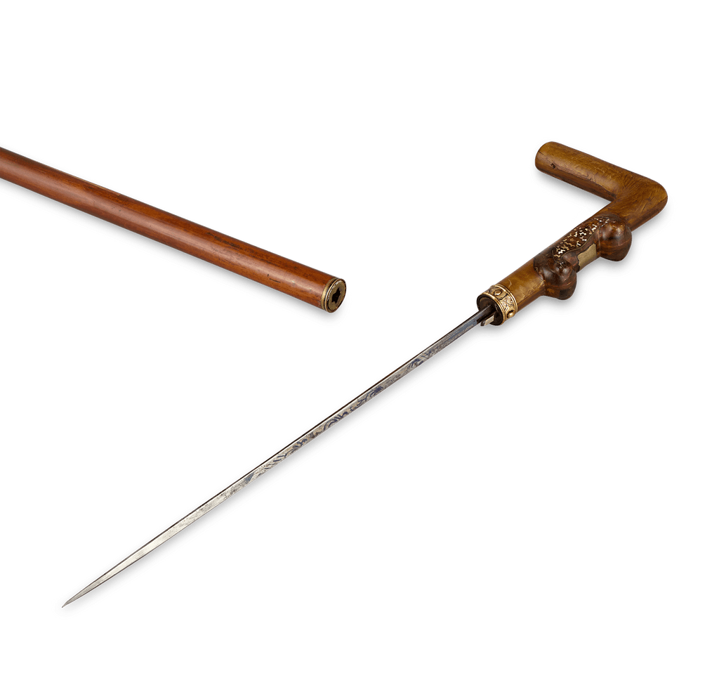 Horn and Mother of Pearl Dagger Cane