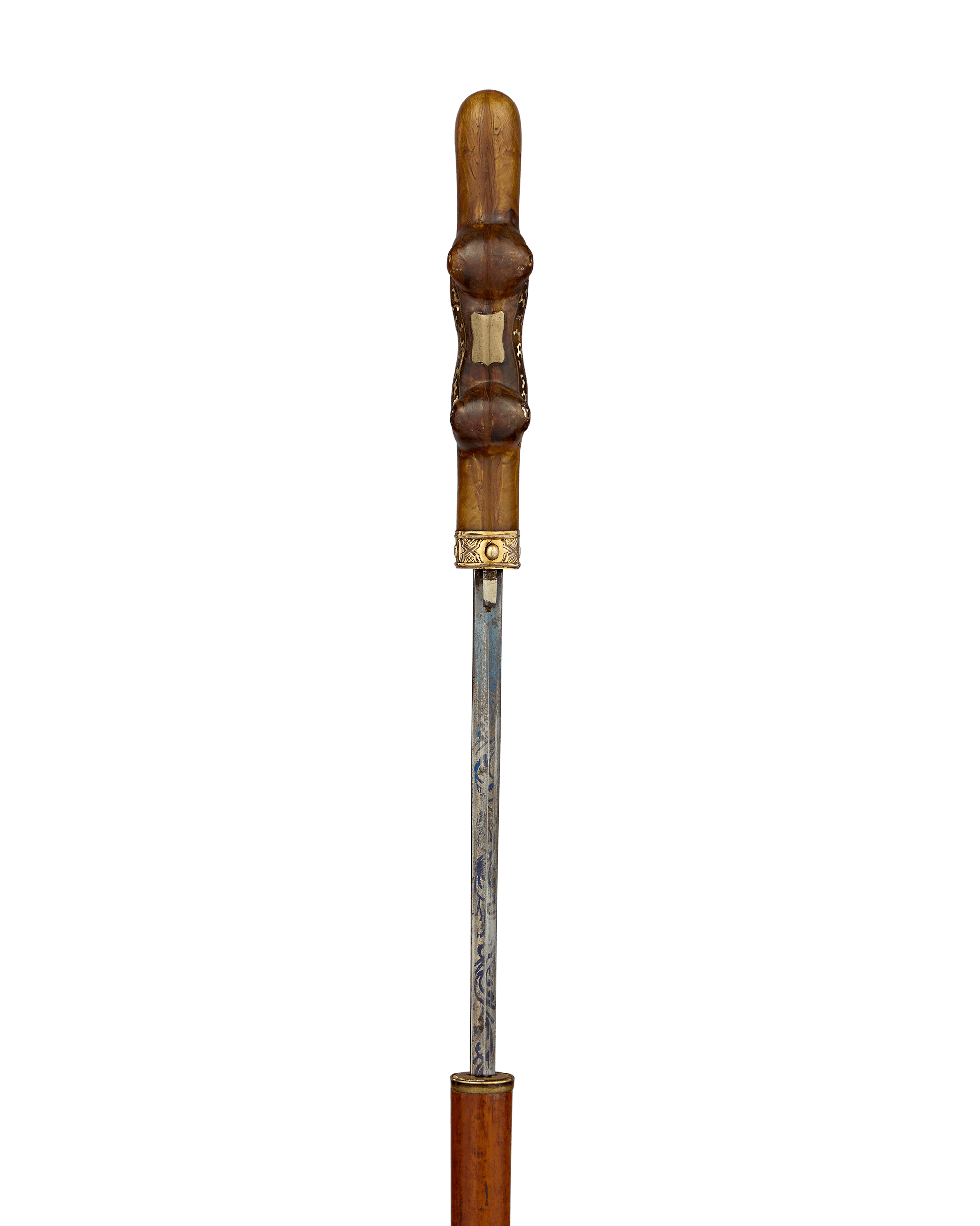 Horn and Mother of Pearl Dagger Cane