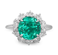 Colombian Emerald and Diamond Ring, 5.21 Carats