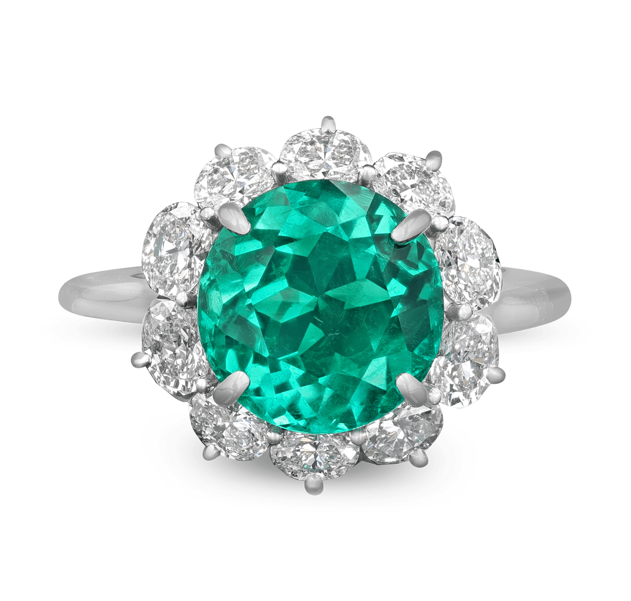 Colombian Emerald and Diamond Ring, 5.21 Carats