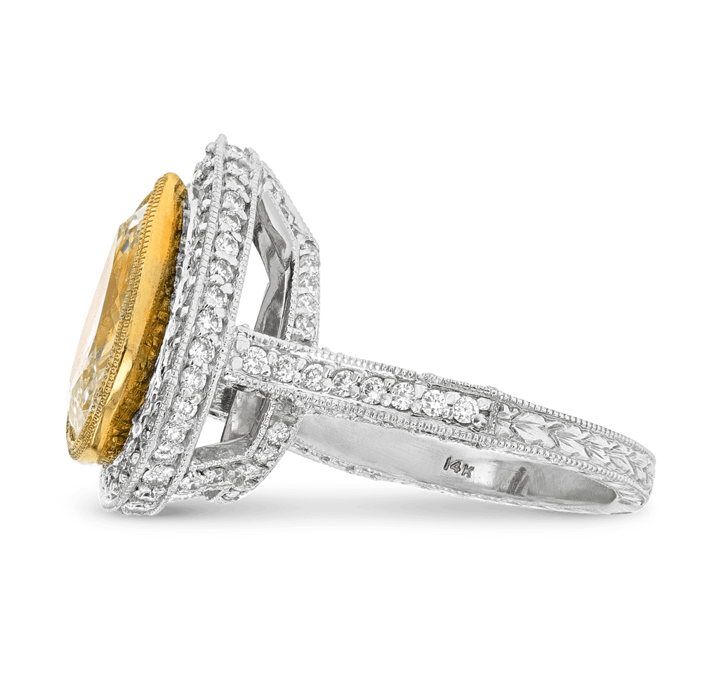 Yellow Diamond Ring, 4.50 carats