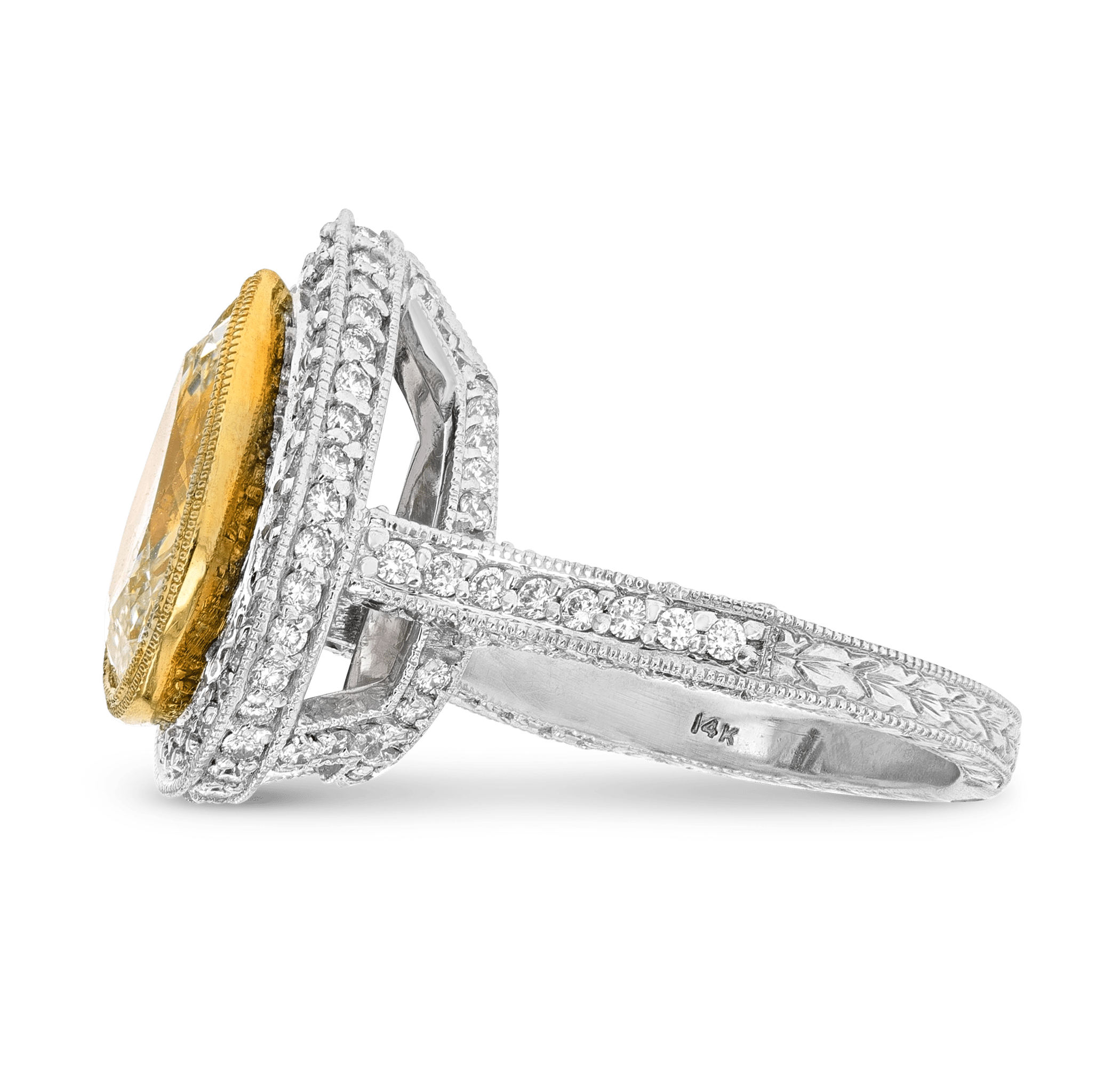 Yellow Diamond Ring, 4.50 carats