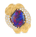 Black Opal Ring, 4.01 carats