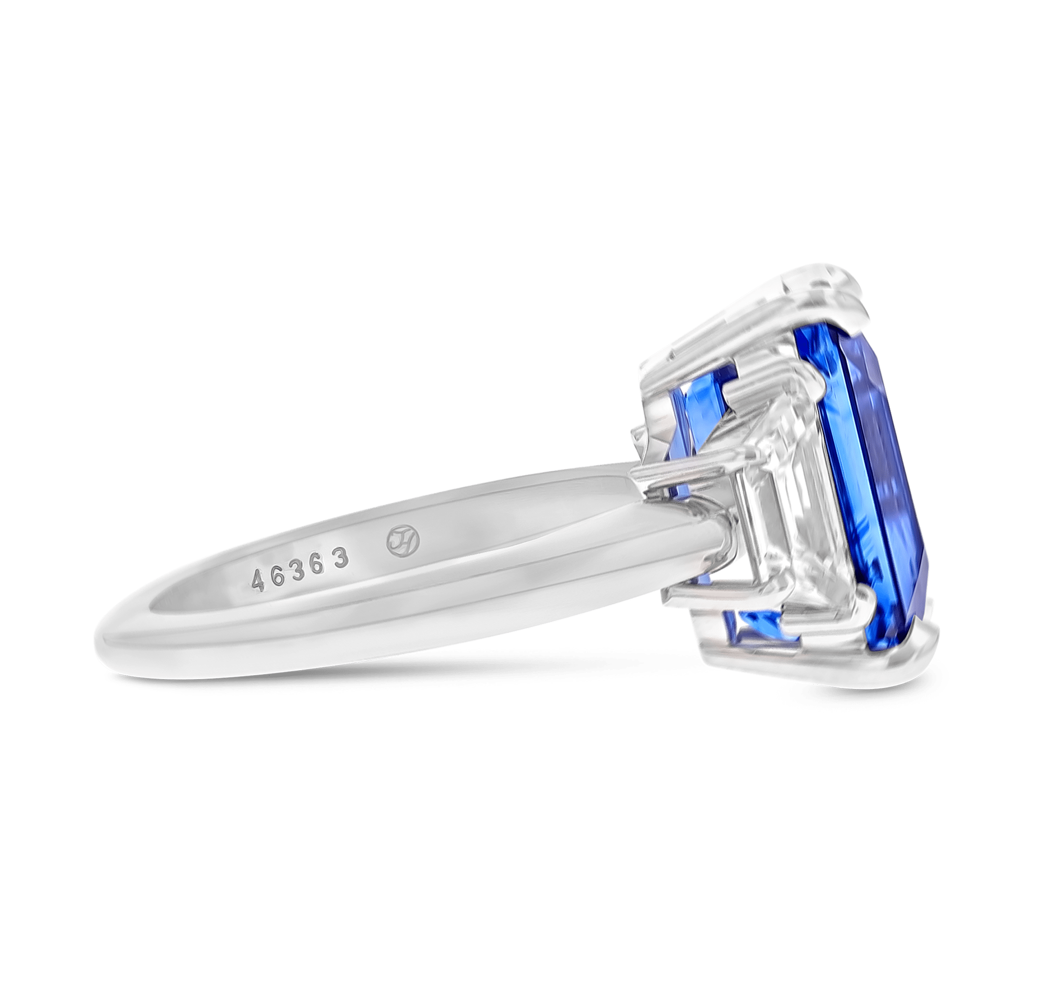 Emerald Cut Ceylon Sapphire Ring, 7.43 carats