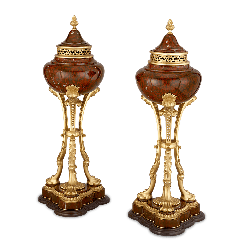 Pair of Napoleon III Royal Rouge Griotte Athenienne