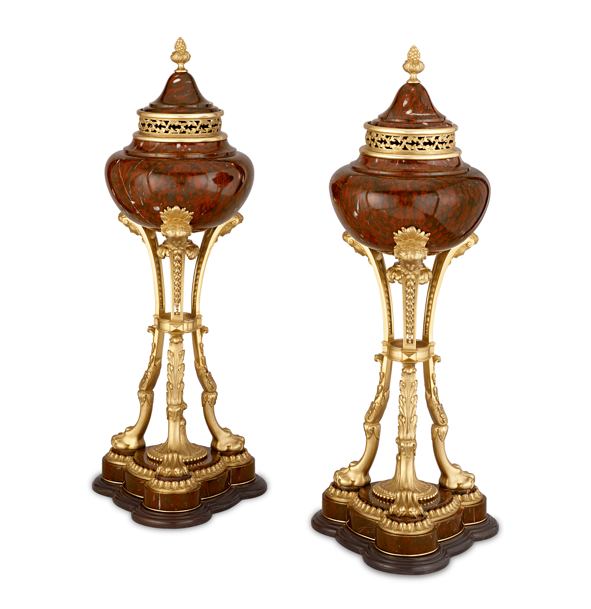 Pair of Napoleon III Royal Rouge Griotte Athenienne