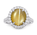 Oscar Heyman Cat's Eye Chrysoberyl Ring, 5.53 Carats