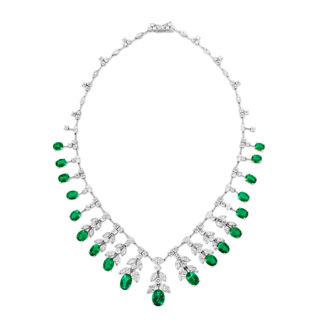 Colombian Emerald Necklace, 24.37 carats