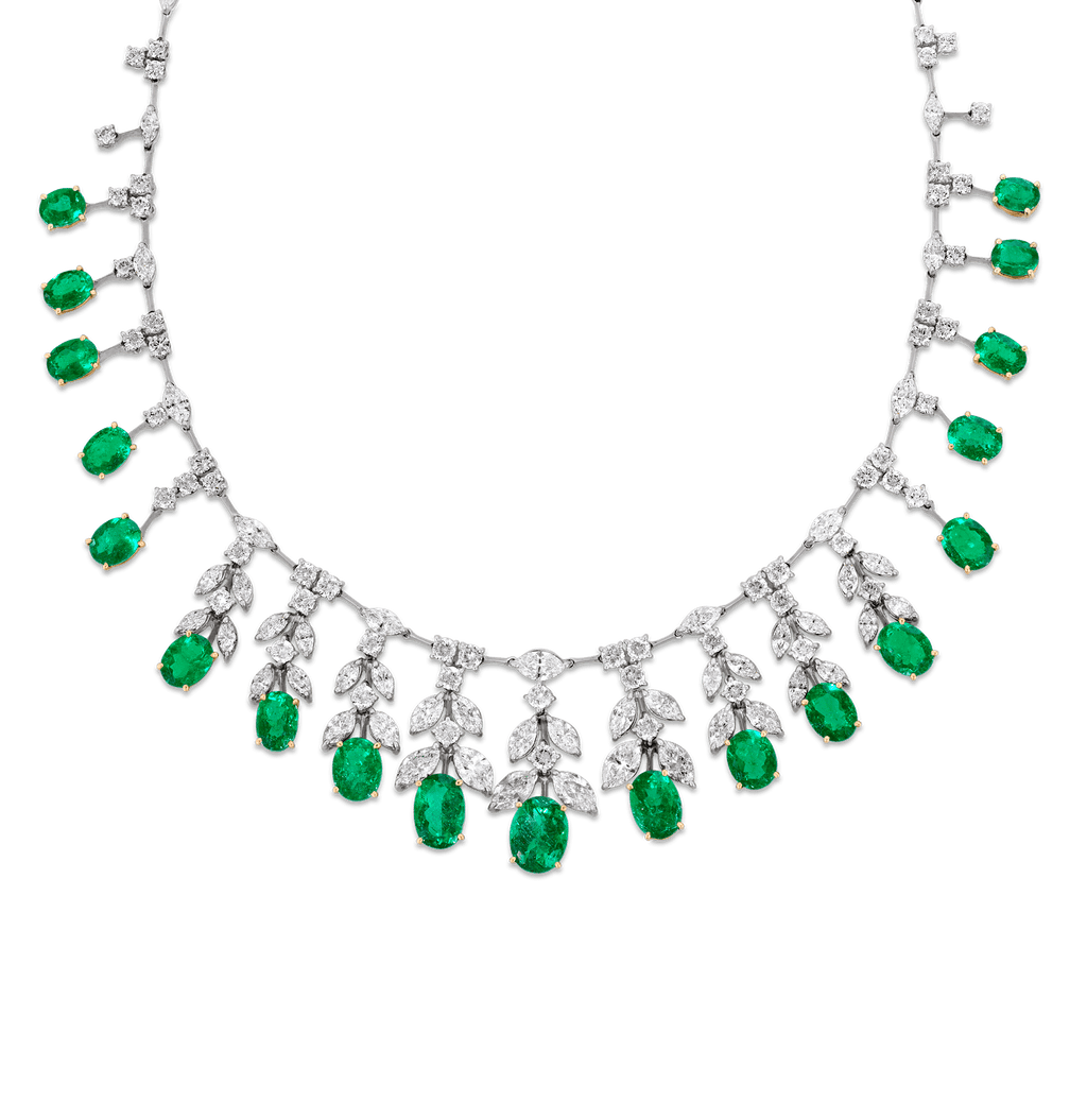 Colombian Emerald Necklace, 24.37 carats