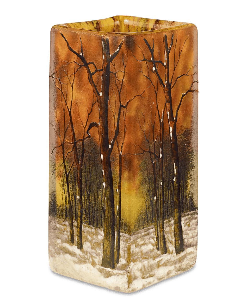 Winter Landscape Vase by Daum Nancy
