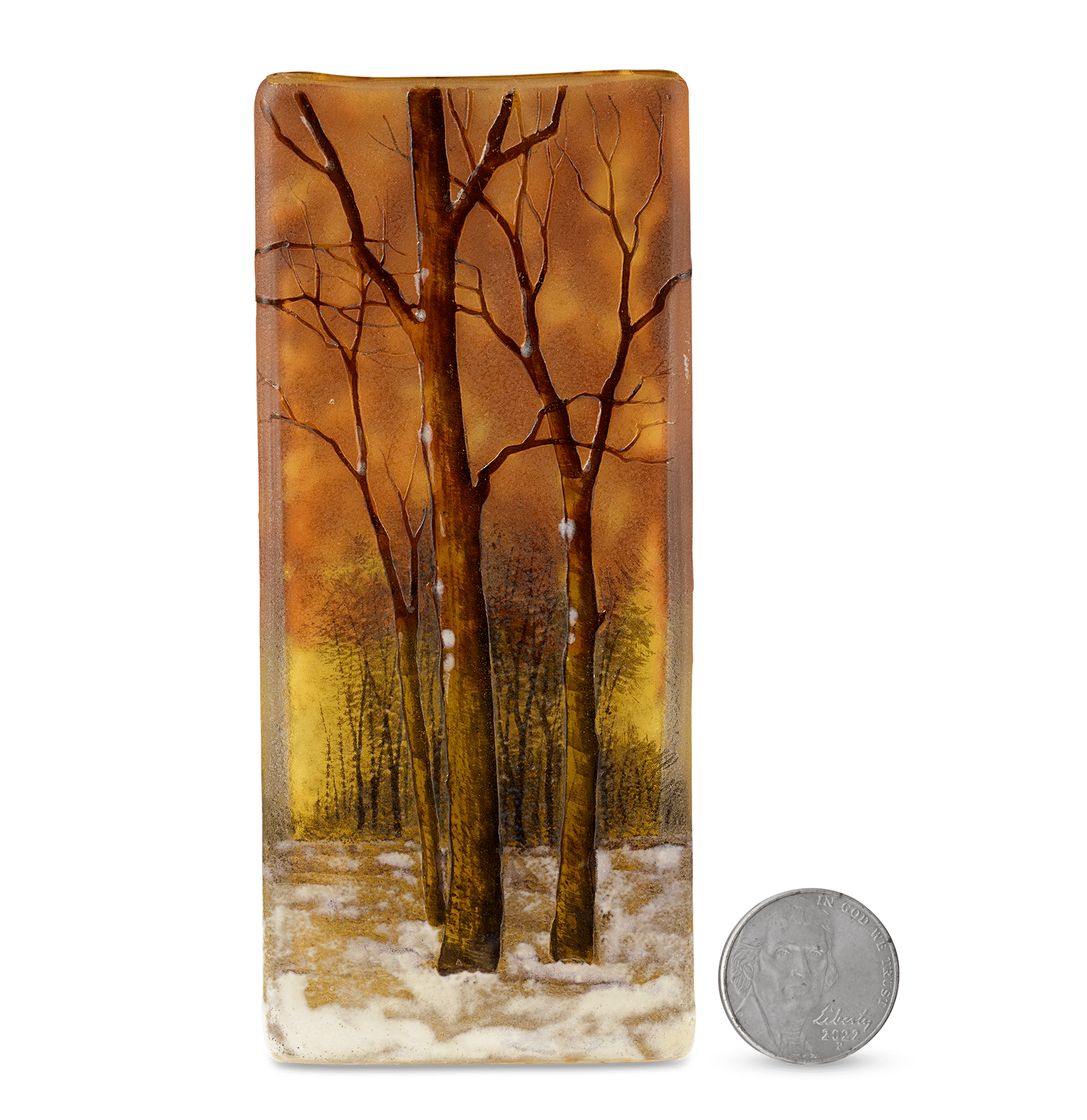 Winter Landscape Vase by Daum Nancy