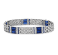 Charles Holl Art Deco Sapphire and Diamond Bracelet