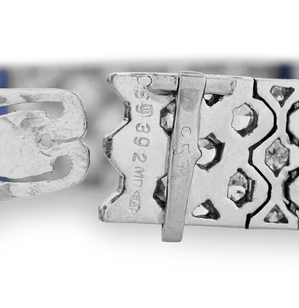 Charles Holl Art Deco Sapphire and Diamond Bracelet