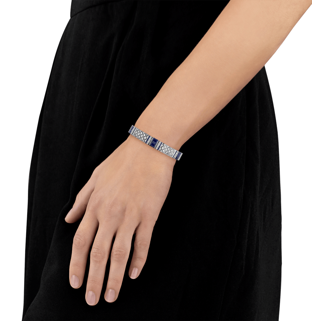 Charles Holl Art Deco Sapphire and Diamond Bracelet