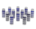 Set of 12 Silver Salt and Pepper Shakers with Cobalt Liners