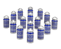 Set of 16 Silver Salt and Pepper Shakers with Cobalt Liners