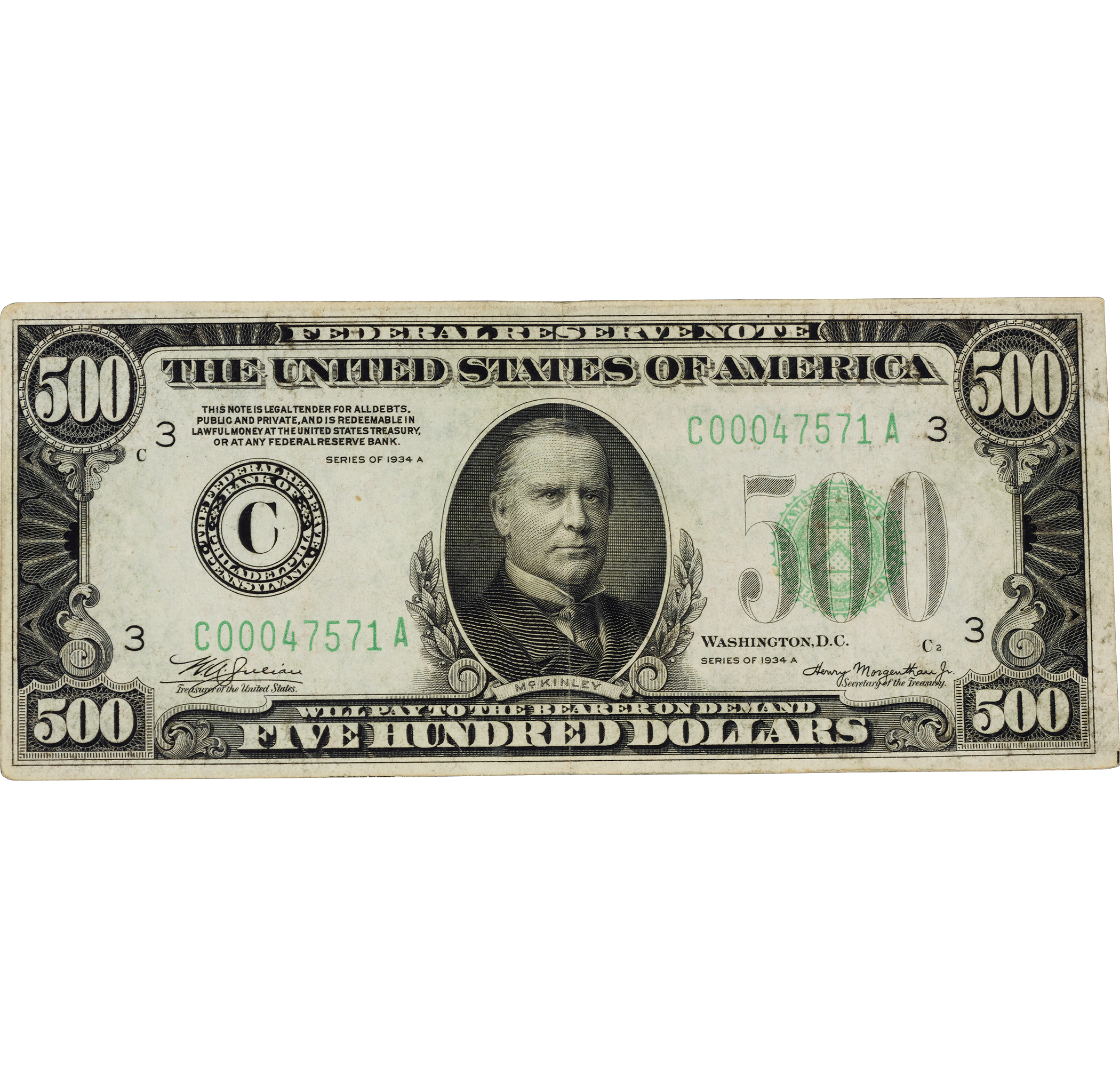 U.S. $500 Federal Reserve Note