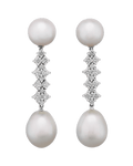 South Sea Pearl and Diamond Earrings