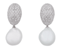 South Sea Pearl and Diamond Earrings