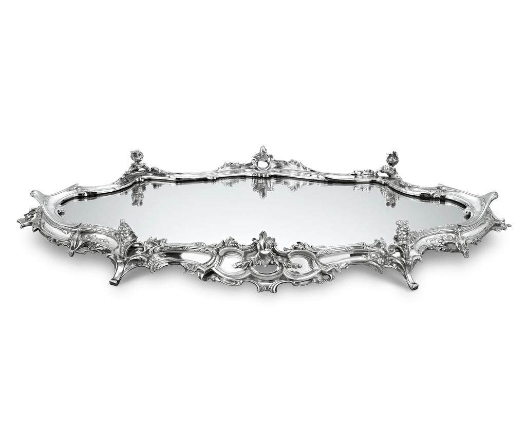 Silverplate Mirrored Centerpiece by Ercuis