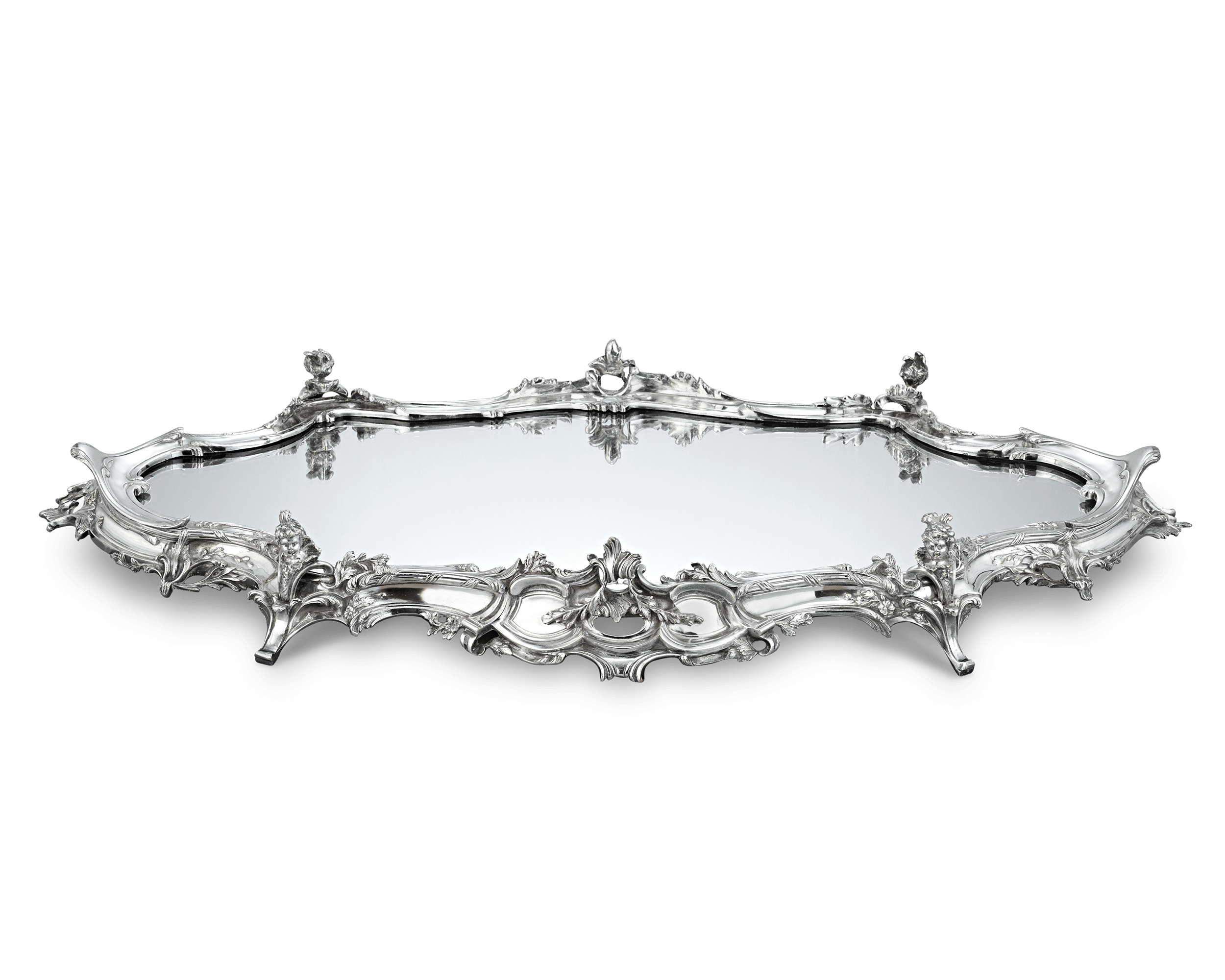 Silverplate Mirrored Centerpiece by Ercuis
