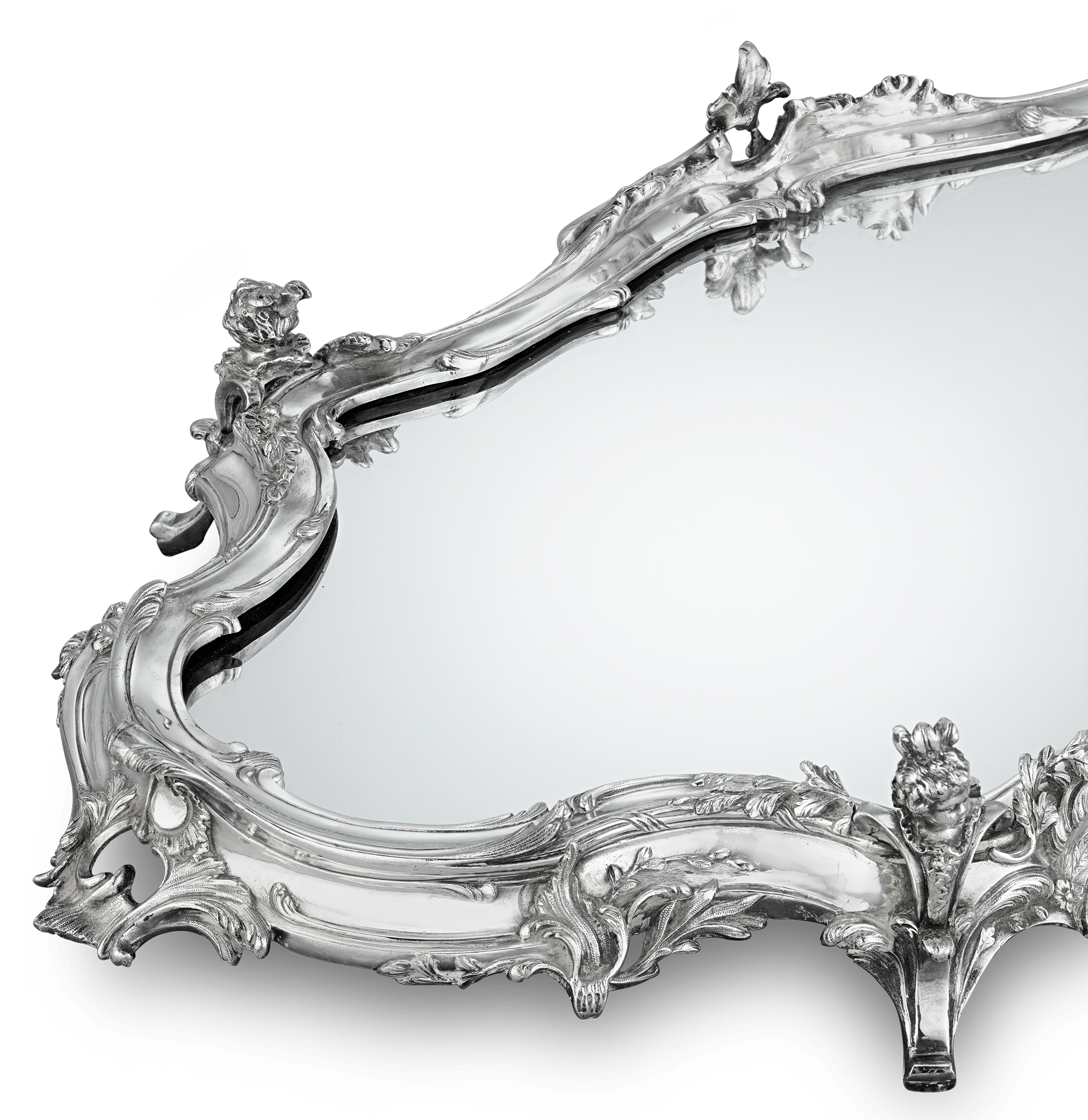 Silverplate Mirrored Centerpiece by Ercuis
