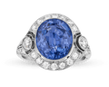 Art Deco Ceylon Sapphire Ring, 9.50 Carats