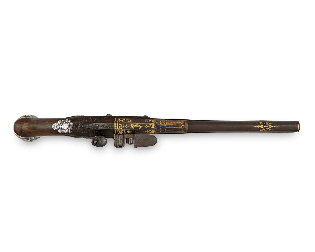Pair of Silver-Mounted Flintlock Pistols for the Dauphin of France