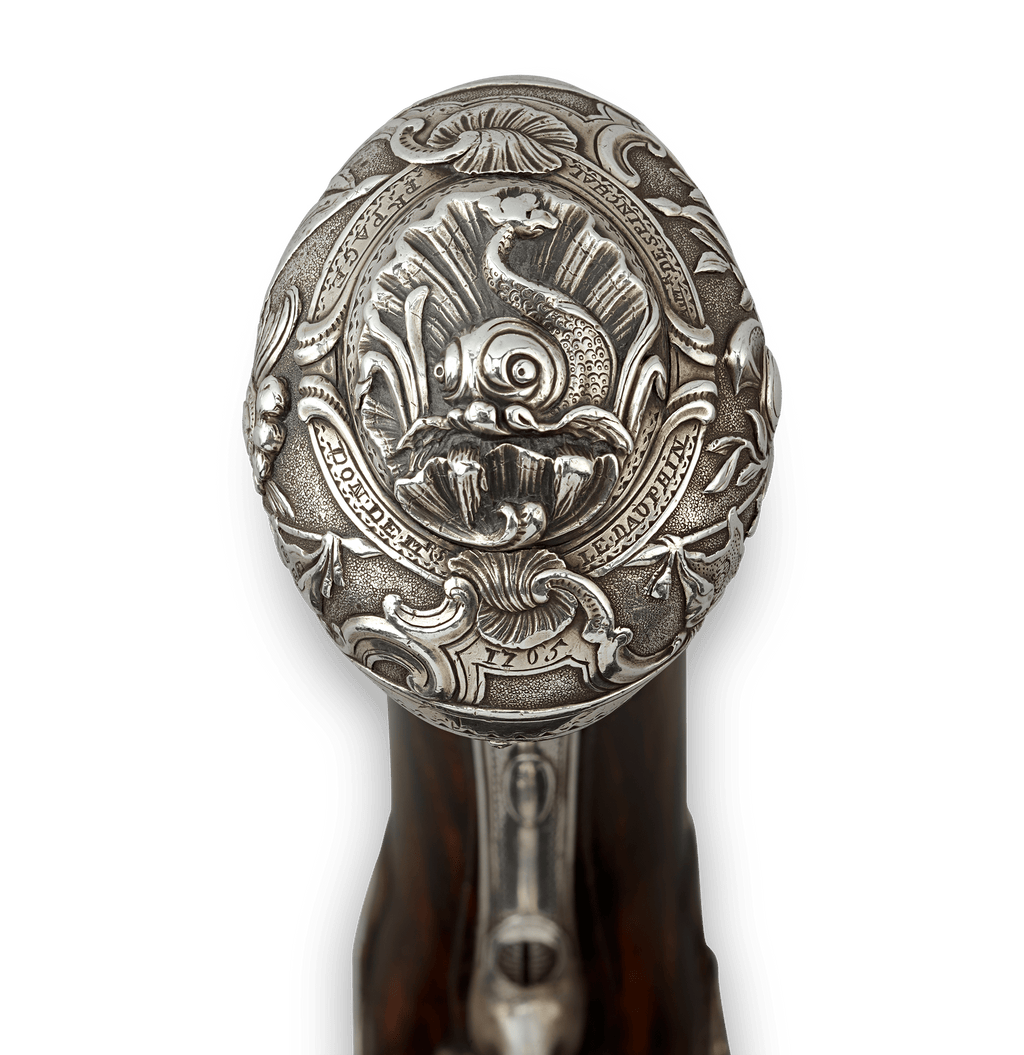 Pair of Silver-Mounted Flintlock Pistols for the Dauphin of France