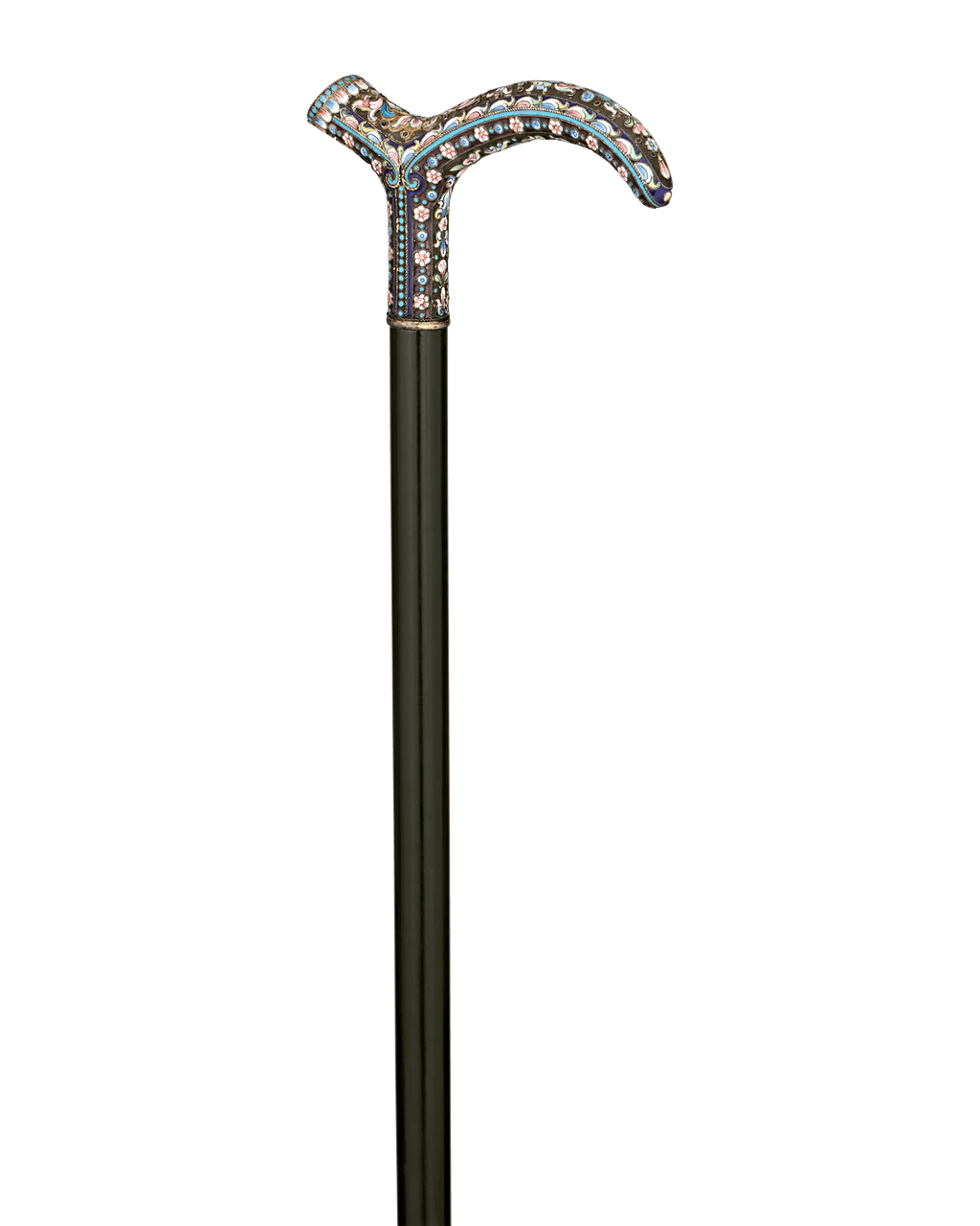 Russian Cloisonné Enamel Cane