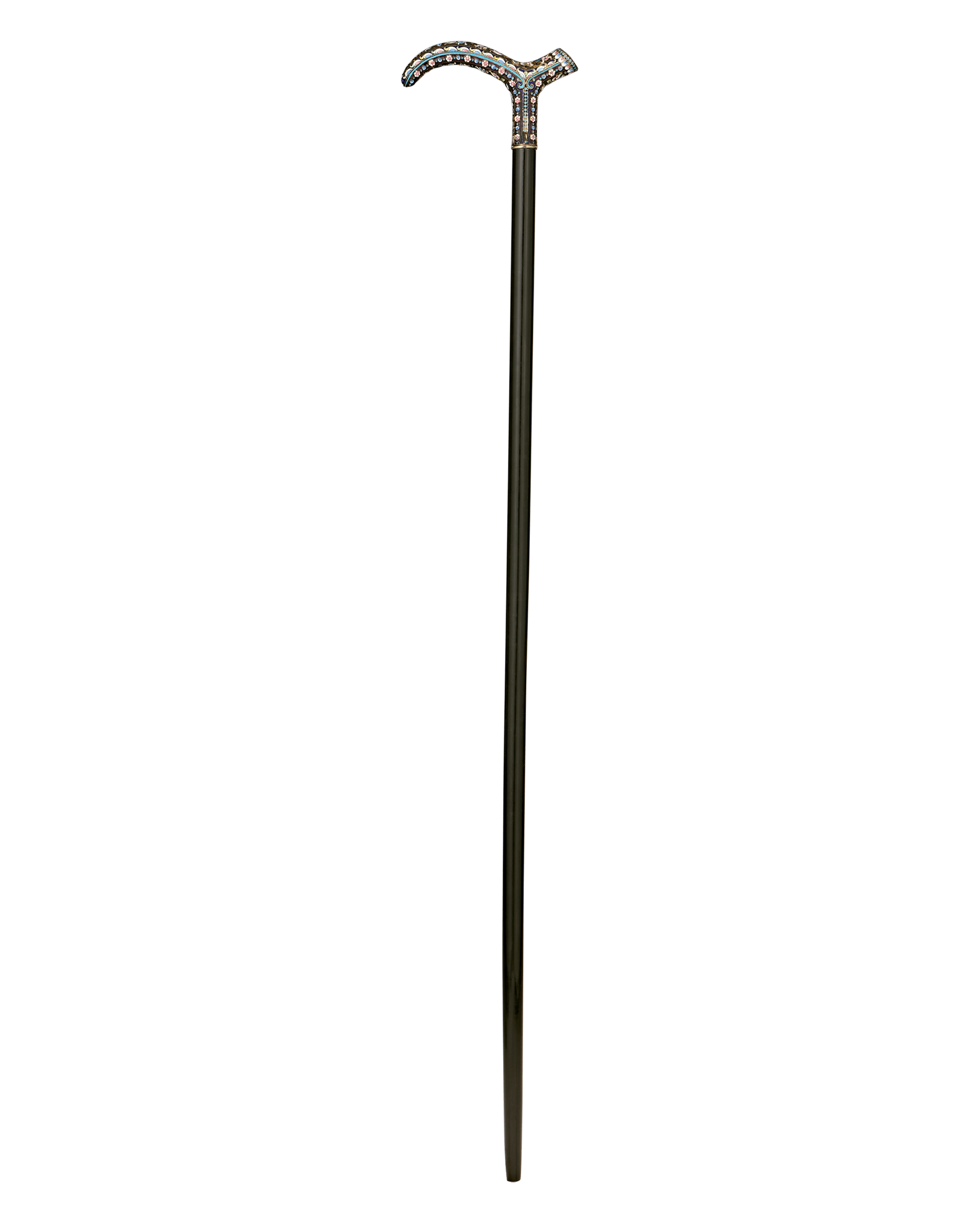 Russian Cloisonné Enamel Cane