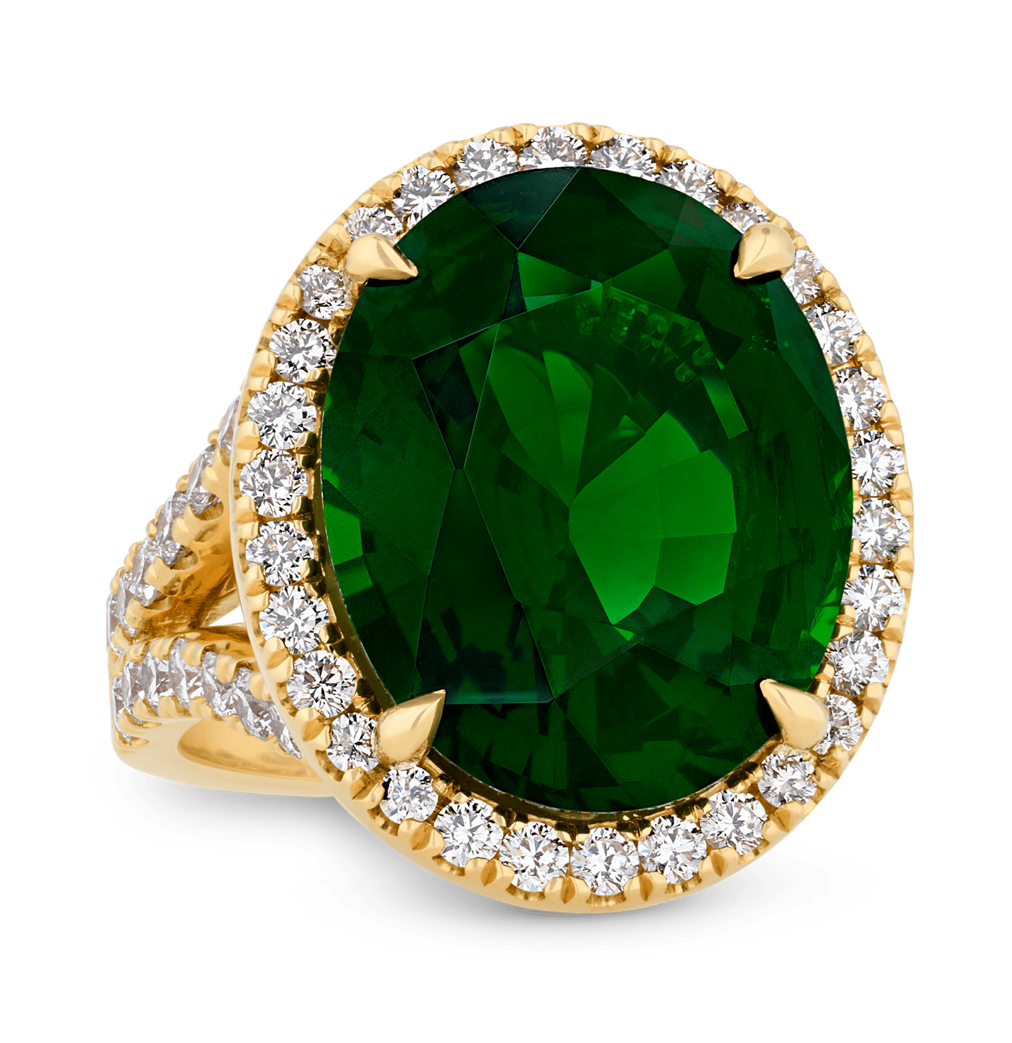 Tsavorite Garnet Ring, 15.31 carats