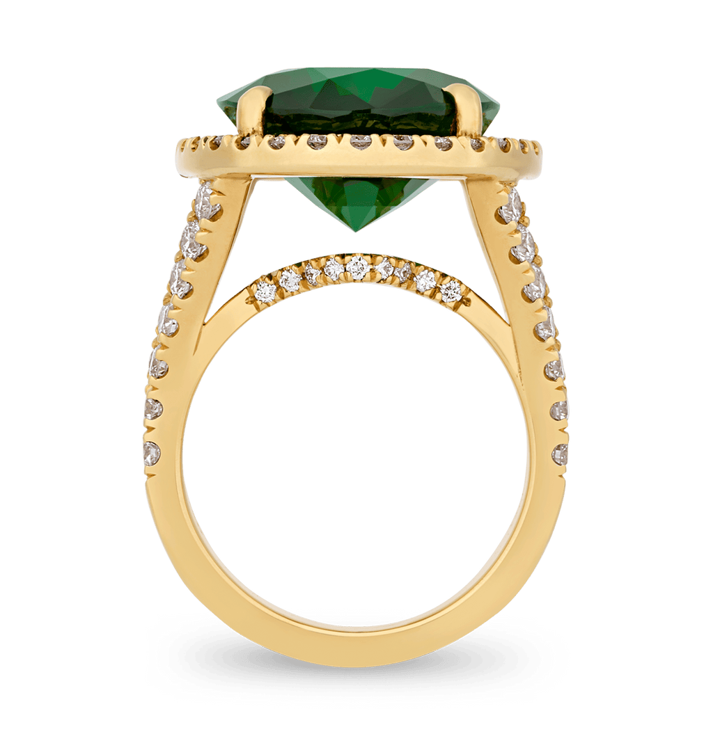 Tsavorite Garnet Ring, 15.31 carats