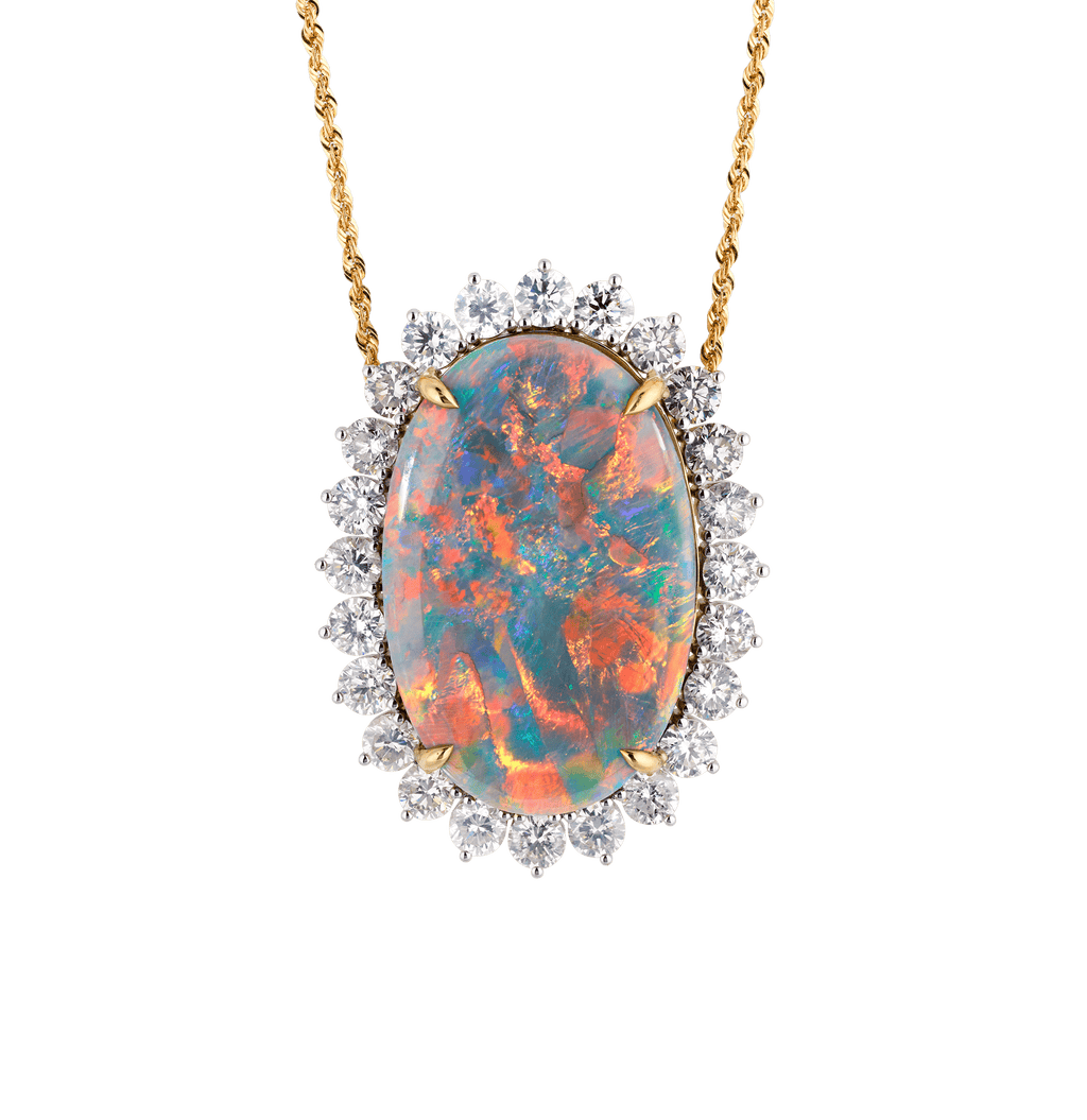 Black Opal Pendant, 51.54 Carats