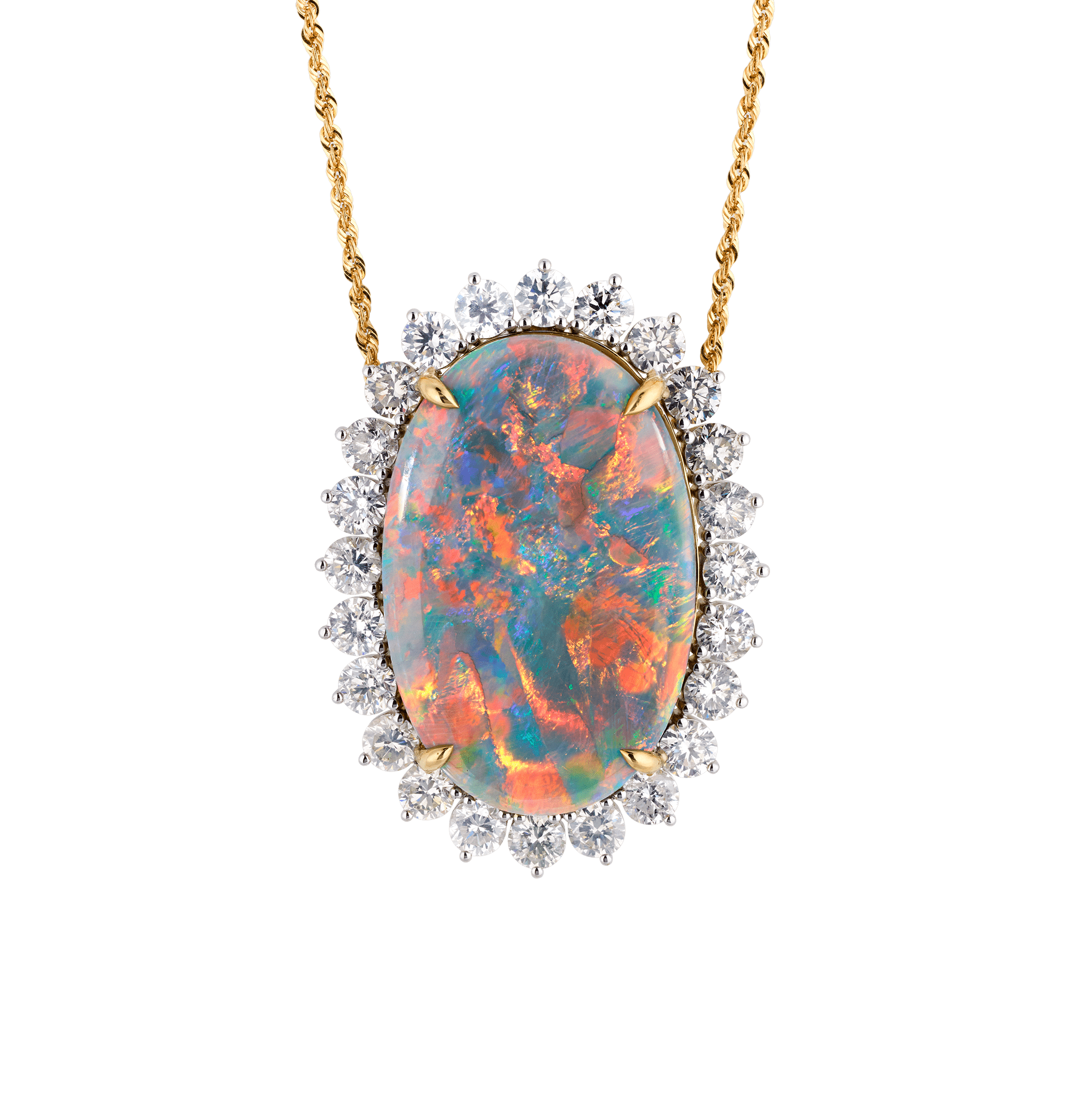 Black Opal Pendant, 51.54 Carats