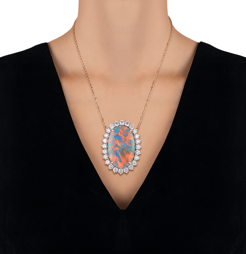 Black Opal Pendant, 51.54 Carats
