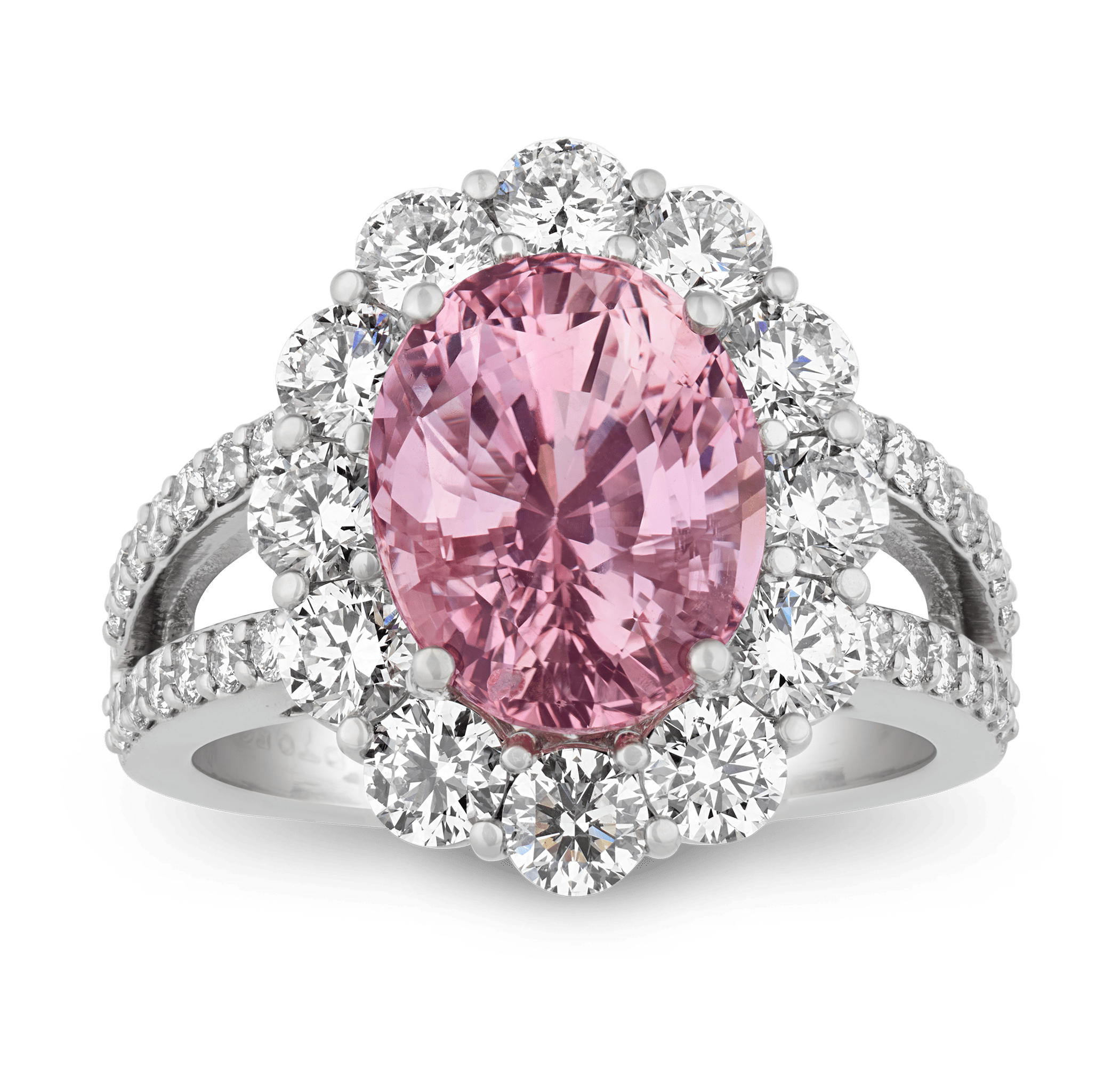 Untreated Padparadscha Sapphire Ring, 6.19 Carats