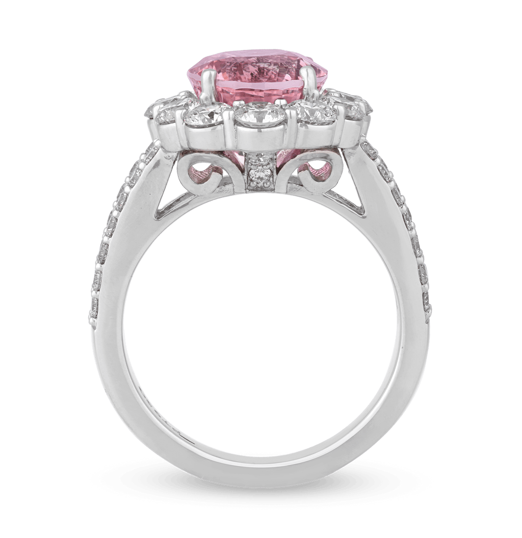 Untreated Padparadscha Sapphire Ring, 6.19 Carats