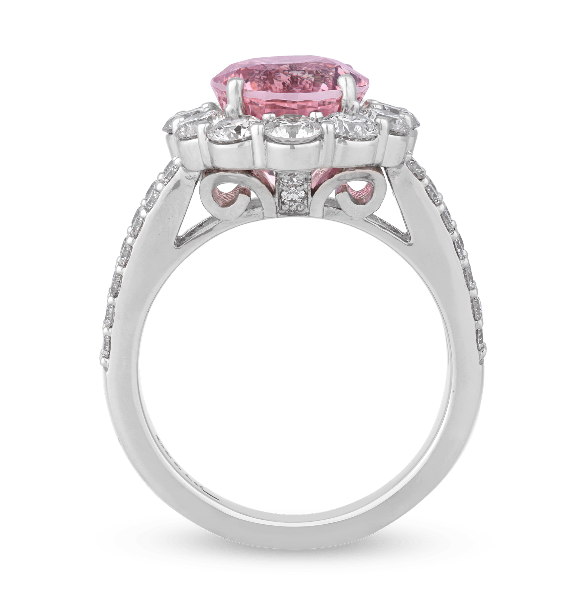 Untreated Padparadscha Sapphire Ring, 6.19 Carats