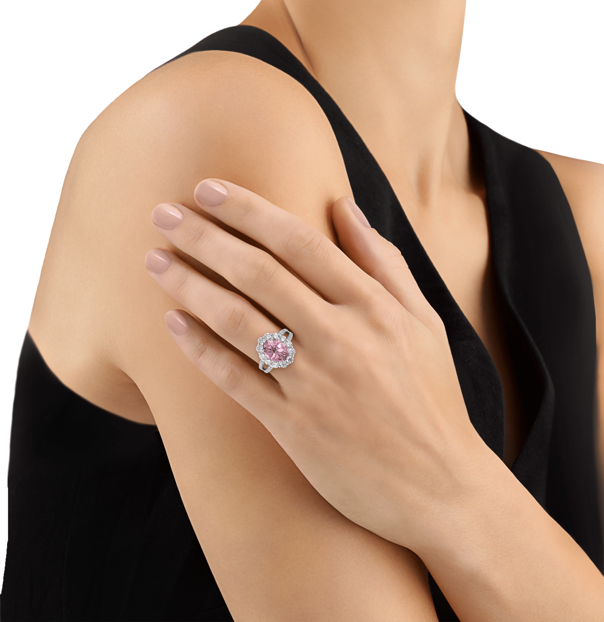 Untreated Padparadscha Sapphire Ring, 6.19 Carats