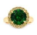 Russian Demantoid Garnet Ring, 5.72 carats