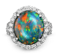 Black Opal Ring, 7.81 carats