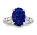 Unheated Brazilian Paraiba Tourmaline Ring, 4.14 carats