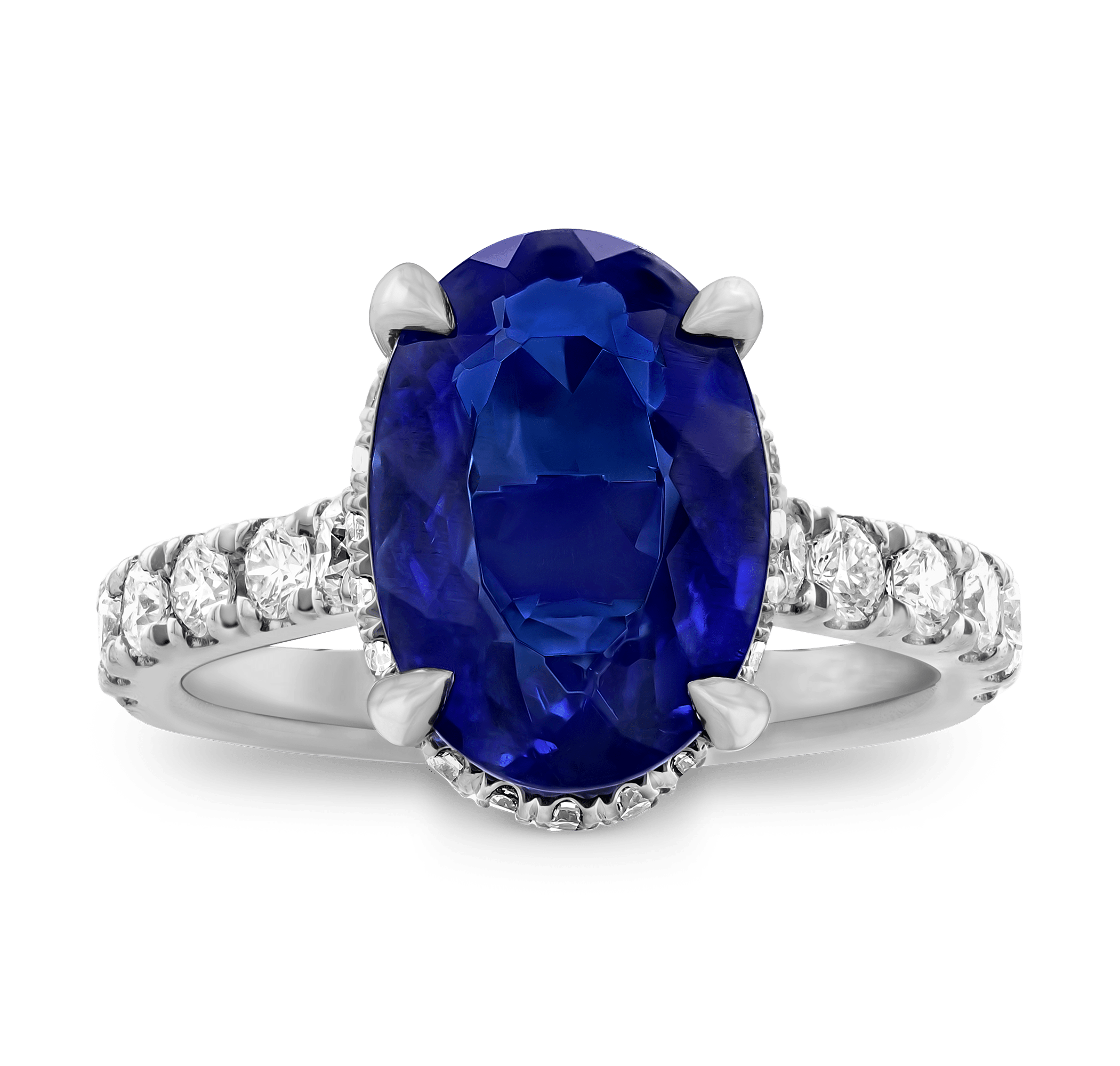 Unheated Brazilian Paraiba Tourmaline Ring, 4.14 carats